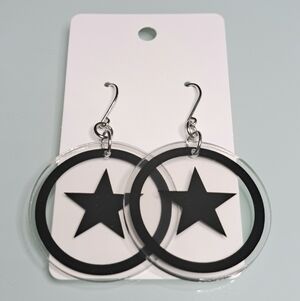 Converse Logo Earrings With Stainless Steel Ear Wires